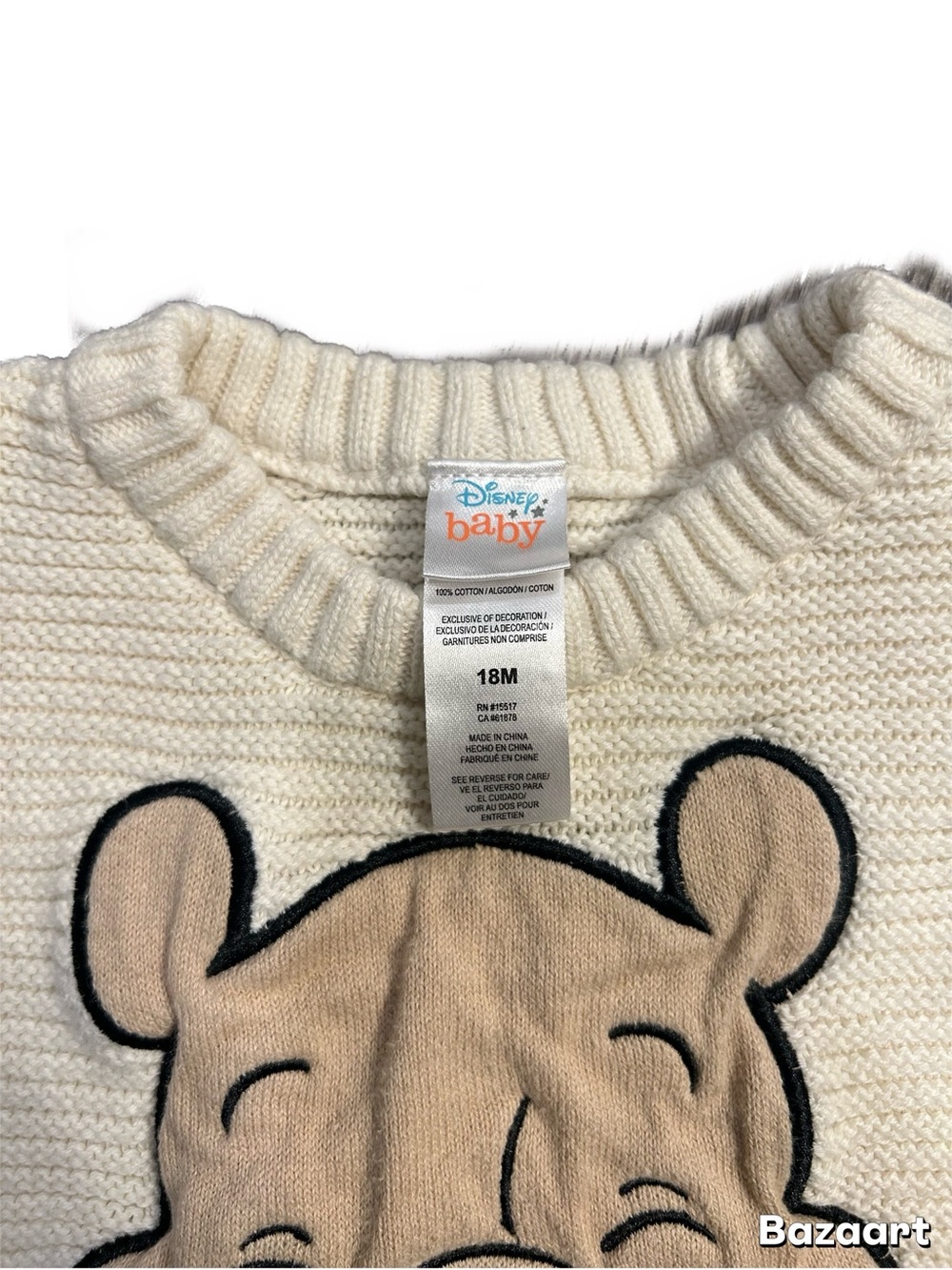 Disney Winnie the Pooh Knit Sweater
Size 18 Months • 100% Cotton - Picture 3 of 4